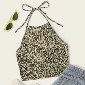 Cropped halter top